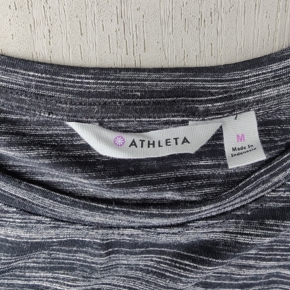 Athleta Dress Beyond Soft Black Gray Athletic Stretch Jersey Stretchy Medium NWT - Picture 4 of 12